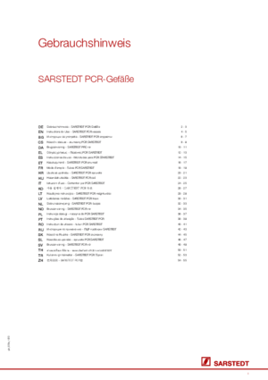 SARSTEDT PCR vessels