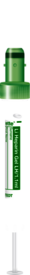 S-Monovette® Heparina de lítio gel LH, 1,1 ml, tampa verde, (CxØ): 66 x 8 mm, com etiqueta de plástico