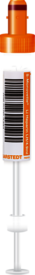 S-Monovette® Lithium heparin LH, 4.9 ml, cap orange, (LxØ): 90 x 13 mm, with plastic label pre-barcoded, Pre-barcode with 8-digit unique number range and 3-digit prefix