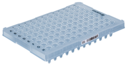Placa PCR meio rebordo, 96 poço, transparente, Perfil Alto, 200 µl, PCR Performance Tested, PP