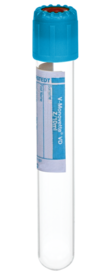 V-Monovette® VD, 10 ml, tampa azul claro, (CxØ): 100 x 15 mm, 100 unid./pacote