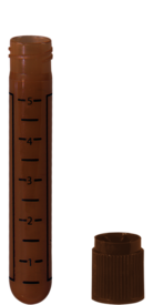 Tube avec bouchon à vis, 5 ml, (L x Ø) : 75 x 13 mm, fond rond, PP, bouchon séparé