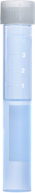 Schraubröhre, 5 ml, (LxØ): 92 x 15,3 mm, Zwischenboden konisch, Röhrenboden flach, PP, Verschluss montiert, 100 Stück/Beutel