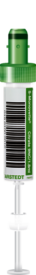 S-Monovette® Citrato 9NC 0.106 mol/l 3,2%, 1,8 ml, cierre verde, (LxØ): 75 x 13 mm, con etiqueta de plástico pre-codificado, precódigo de barras con un intervalo de números único de 8 dígitos y un prefijo de 3 dígitos