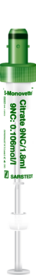 S-Monovette® Citrato 3,2%, 1,8 ml, tampa verde, (CxØ): 75 x 13 mm, com etiqueta de plástico