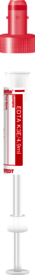 S-Monovette® EDTA K3E, 4,9 ml, bouchon rouge, (L x Ø) : 90 x 13 mm, avec étiquette papier