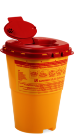 Disposal container, Multi-Safe twin plus, 3,000 ml, biohazard labeling