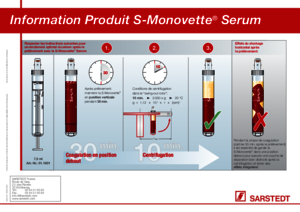 Information Produit S-Monovette® Serum