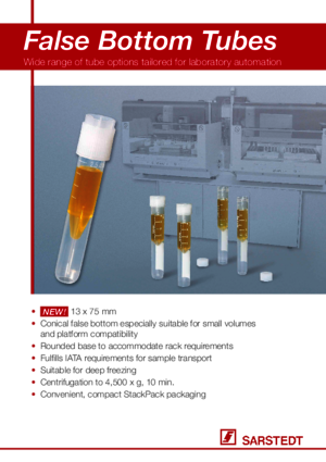 False Bottom Tubes