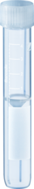 Tubo roscado, 5 ml, (LxØ): 92 x 15,3 mm, fondo intermedio cónico, fondo del tubo redondeado, PP, cierre montado, 100 unidades/bolsa