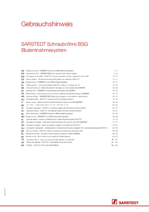 SARSTEDT ESR screw cap tube blood collection system