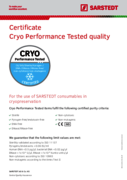 Cryo Performance Tested