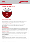 SARSTEDT QUALITY