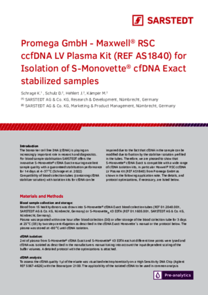 Application Note Promega GmbH – Maxwell® RSC ccfDNA LV Plasma Kit