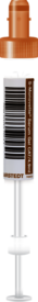 S-Monovette® Serum Gel CAT, 4.9 ml, cap brown, (LxØ): 90 x 13 mm, with plastic label pre-barcoded, Pre-barcode with 8-digit unique number range and 3-digit prefix