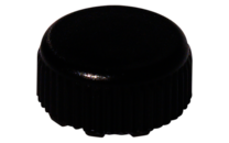 Bouchon à vis, noir, compatible avec microtube avec cape à vis