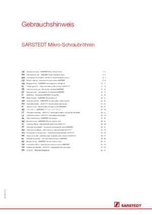 SARSTEDT Screw Cap Micro Tubes