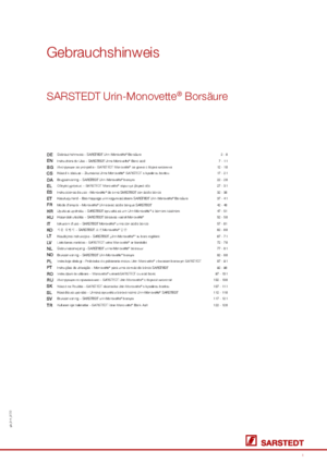 SARSTEDT Urine Monovette® Boric acid