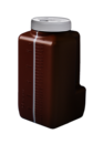 Urine container NFT, 3 l, with integrated needle-free transfer unit, brown, with light protection, graduated