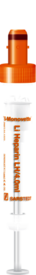 S-Monovette® Héparine de lithium LH, 4 ml, bouchon orange, (L x Ø) : 75 x 13 mm, avec étiquette plastique