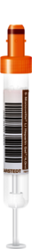 S-Monovette® Héparine de lithium gel+ LH, 4 ml, bouchon orange, (L x Ø) : 75 x 13 mm, avec étiquette plastique pré-codé, pré-code à barres avec plage de numéros uniques à 8 chiffres et préfixe à 3 chiffres