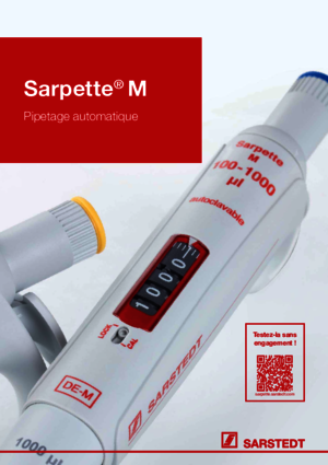 Sarpette® M - Pipetage automatique
