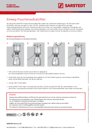 Disposable Bottle Top Filter