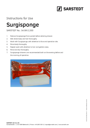 Instructions for Use - Surgisponge