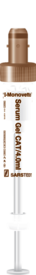 S-Monovette® Sérum Gel CAT, 4 ml, bouchon marron, (L x Ø) : 75 x 13 mm, avec étiquette plastique