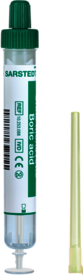 Monovette® para urina, Ácido bórico, 10 ml, tampa verde, (CxØ): 102 x 15 mm, 64 unid./pacote