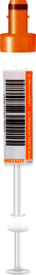 S-Monovette® Heparina de litio gel LH, 4,9 ml, cierre naranja, (LxØ): 90 x 13 mm, con etiqueta de plástico pre-codificado, precódigo de barras con un intervalo de números único de 8 dígitos y un prefijo de 3 dígitos
