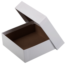 Storage box, slip-on lid, cardboard
