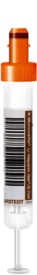 S-Monovette® Heparina de lítio gel+ LH, 2,7 ml, tampa laranja, (CxØ): 75 x 13 mm, com etiqueta de plástico pré-codificado, Pré-código de barras com intervalo de número exclusivo de 8 dígitos e prefixo de 3 dígitos