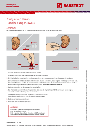 User Guide Blood Gas Capillaries