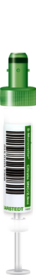 S-Monovette® Citrate 9NC 0.106 mol/l 3.2%, 2.9 ml, cap green, (LxØ): 65 x 13 mm, with plastic label pre-barcoded, Pre-barcode with 8-digit unique number range and 3-digit prefix