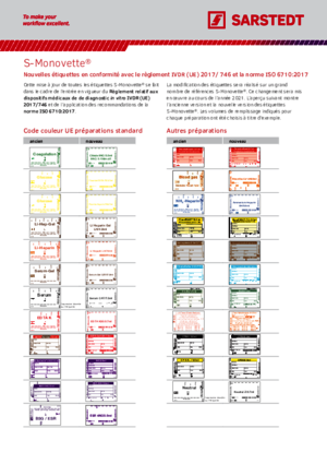 S-Monovette® - New marking of the product labels (EU-code)