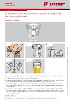 Collecting midstream urine with the NFT urine cup