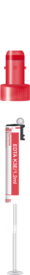 S-Monovette® EDTA K3E, 1,2 ml, Verschluss rot, (LxØ): 66 x 8 mm, mit Kunststoffetikett