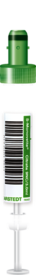 S-Monovette® Citrate 9NC 0.106 mol/l 3.2%, 3 ml, cap green, (LxØ): 75 x 13 mm, with plastic label pre-barcoded, Pre-barcode with 8-digit unique number range and 3-digit prefix