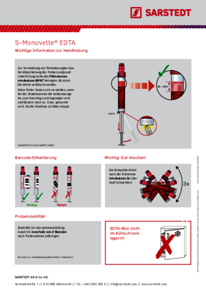 User Guide S-Monovette® EDTA