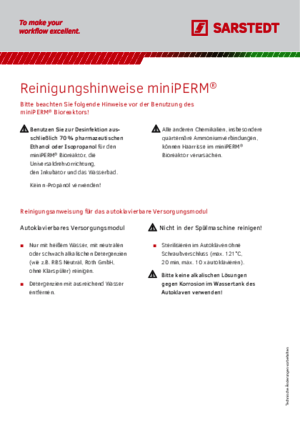 Cleaning instructions miniPerm®