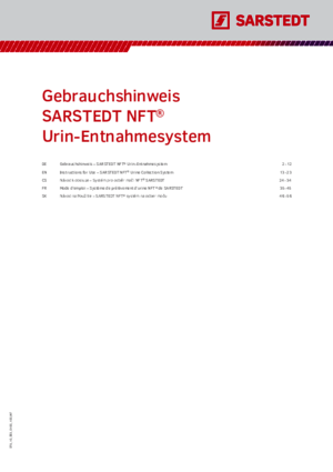 Système de prélèvement d'urine NFT de SARSTEDT