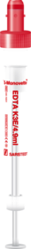 S-Monovette® EDTA K3, 4,9 ml, cierre rojo, (LxØ): 90 x 13 mm, con etiqueta de plástico