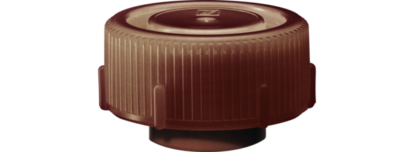 Tapón de rosca, marrón, adecuada para recipiente protector 126 x 30 mm