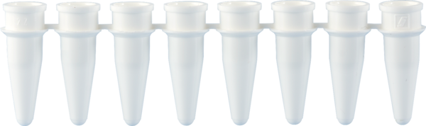 PCR strip of 8, 200 µl, PCR Performance Tested, white, PP