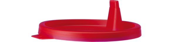Schnappdeckel, mit Ausgießer, PE, rot, 1.000 Stück/Beutel