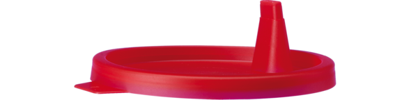 Schnappdeckel, mit Ausgießer, PE, rot, 1.000 Stück/Beutel