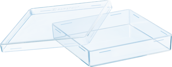 Petrischale, 100 x 100 x 20 mm, transparent, ohne Entlüftungsnocken