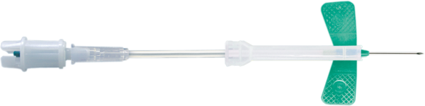Agulha de Safety-Multifly®, 21G x 3/4'', verde, comprimento do tubo flexível: 80 mm, 1 unid./blister
