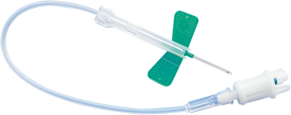 Agulha de Safety-Multifly®, 21G x 3/4'', verde, comprimento do tubo flexível: 200 mm, 1 unid./blister
